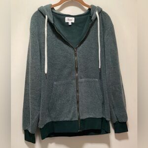 Feat Sage Green Zip-Up Soft Hoodie with Pockets
